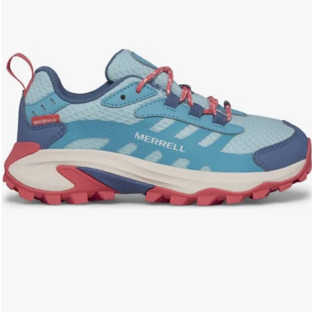 Merrell Kids Light Blue Navy Pink Trail Sneakers